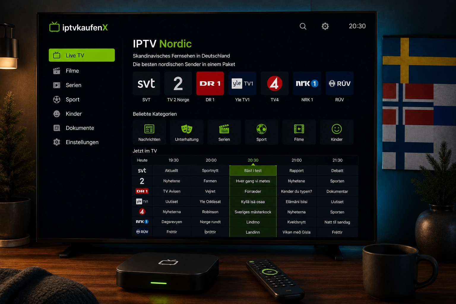Nordisches Fernsehen auf dem Smart TV in Deutschland empfangen